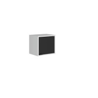 Manhattan Comfort 12GMC2 Smart Floating Cube Cabinet in White and Black